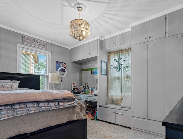 3614 Birdwell Dr, Tyler, TX 75701 - bedroom with a chandelier and crown molding