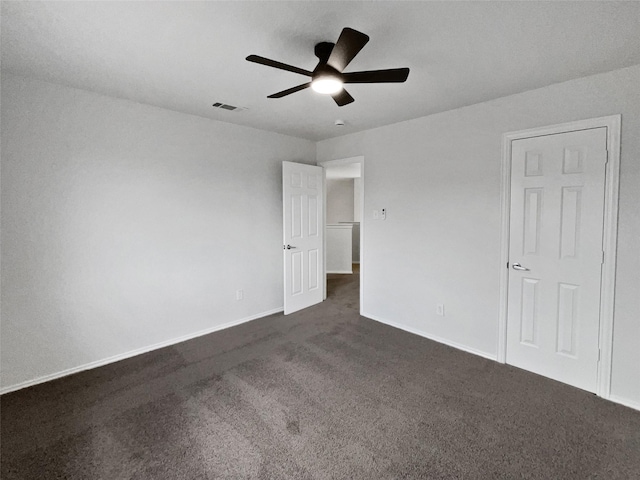 3032 Thicket Bend Ct, Fort Worth, TX 76244 - unfurnished bedroom with dark colored carpet, baseboards, and ceiling fan