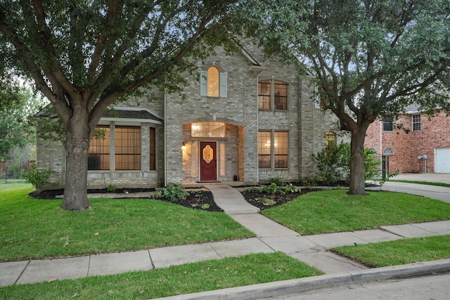 1817 Meadow Ridge Dr, Flower Mound, TX 75028 - view of front of home featuring a front yard and brick siding