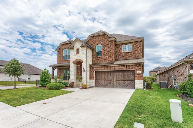 2536 Governors Blvd, Heath, TX 75126 - view of front of home with brick siding, stone siding, and a front yard