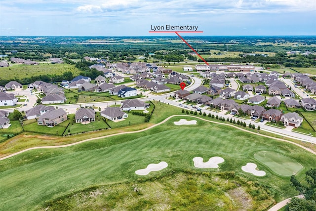 2536 Governors Blvd, Heath, TX 75126 - aerial view of property's location with nearby suburban area and a golf course