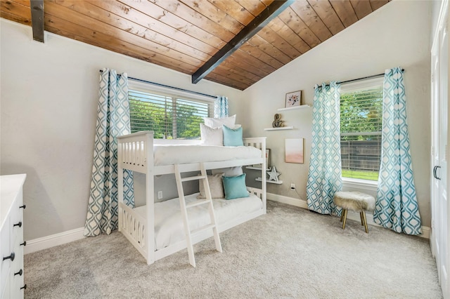 746 Greenhaven Dr, Richardson, TX 75080 - carpeted bedroom with wooden ceiling and baseboards