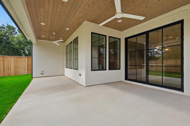 6607 Kenwell St, Dallas, TX 75209 - view of patio / terrace with a ceiling fan