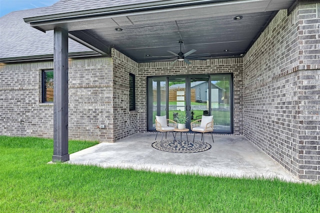 58 Lone Oak Blvd, Pottsboro, TX 75076 - view of patio featuring a ceiling fan