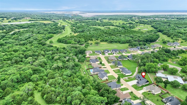 58 Lone Oak Blvd, Pottsboro, TX 75076 - aerial perspective of suburban area with a golf course