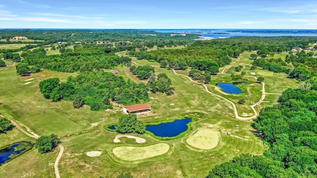 58 Lone Oak Blvd, Pottsboro, TX 75076 - aerial overview of property's location with a nearby body of water and a local golf course