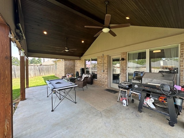 440 Maggie Cir, Flint, TX 75762 - view of patio with a ceiling fan