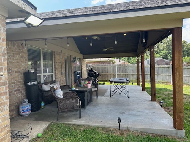 440 Maggie Cir, Flint, TX 75762 - view of patio / terrace with ceiling fan