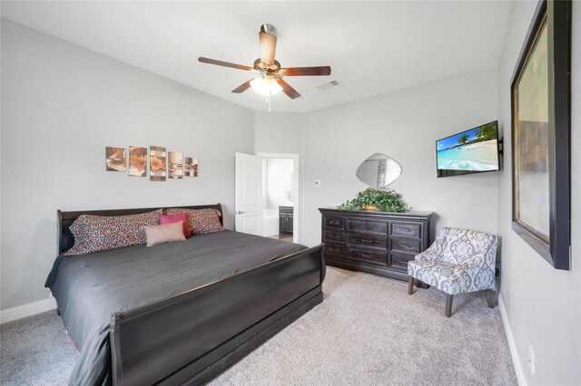 7524 Wispy Willow Ln, Little Elm, TX 76227 - carpeted bedroom with baseboards and ceiling fan