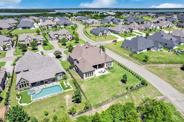 512 Maggie Trl, Allen, TX 75002 - aerial perspective of suburban area featuring a pool and a large body of water