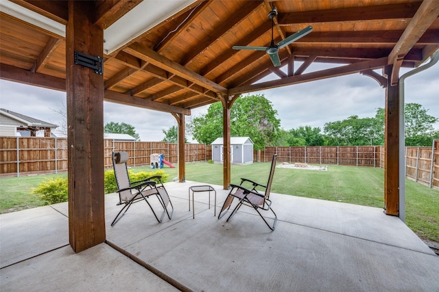 205 W Travis St, Howe, TX 75459 - view of patio with a ceiling fan