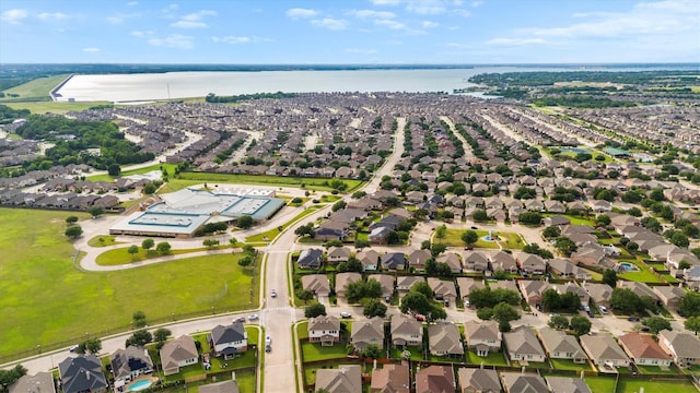 1042 Grimes Dr, Forney, TX 75126 - aerial view of residential area with a large body of water