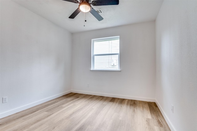 626 Thrush Ave, Duncanville, TX 75116 - empty room featuring light wood-type flooring, ceiling fan, and baseboards