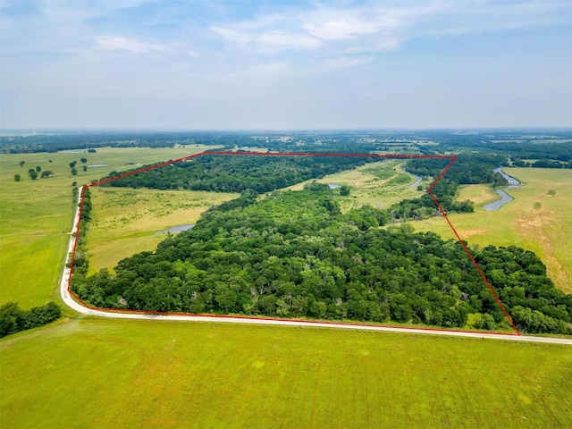 view of rural area with property parcel outlined