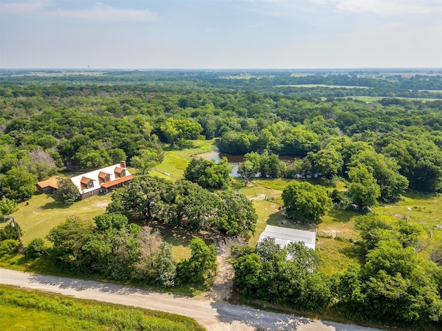 aerial view of a heavily wooded area