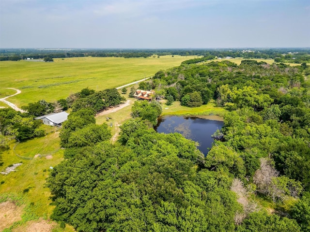 aerial view of sparsely populated area with a nearby body of water