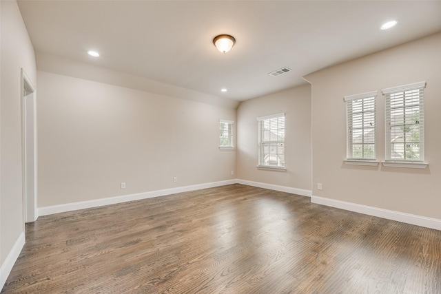6809 Gallatin St, Mckinney, TX 75070 - unfurnished room featuring baseboards, recessed lighting, and wood finished floors