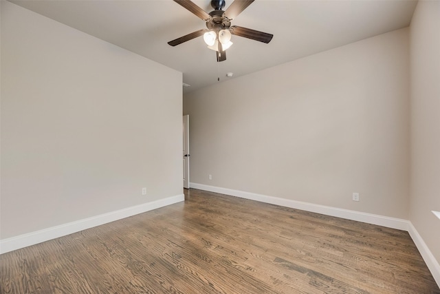 6809 Gallatin St, Mckinney, TX 75070 - unfurnished room with wood finished floors, ceiling fan, and baseboards