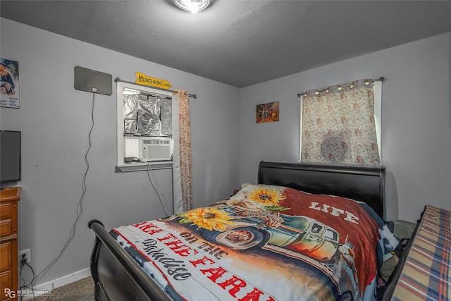 371 Lakeview Dr, Doyline, LA 71023 - bedroom featuring baseboards, cooling unit, and carpet floors