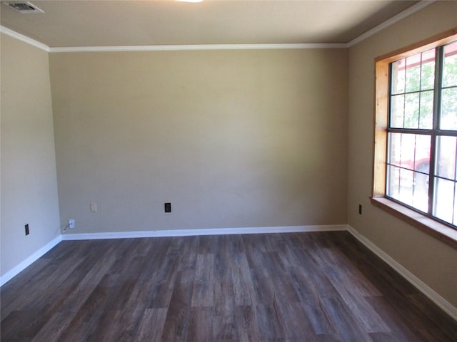 261 Airport Rd, Emory, TX 75440 - unfurnished room featuring crown molding, dark wood finished floors, and baseboards