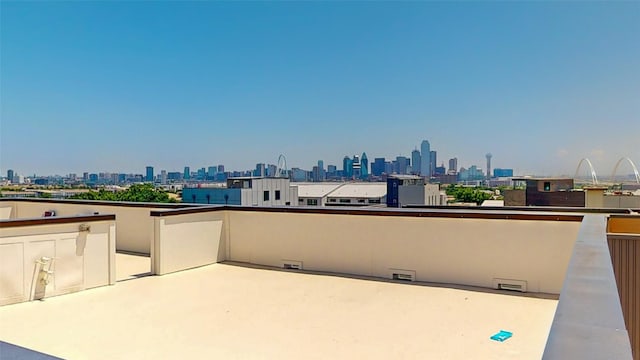 1021 Mobile St, Dallas, TX 75208 - view of patio featuring a view of skyline