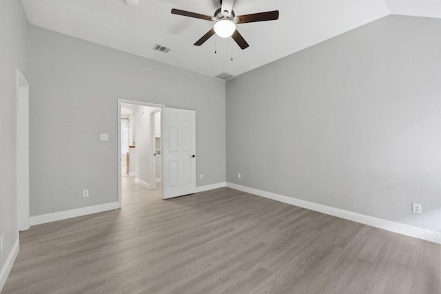 9718 Prestmont Pl, Frisco, TX 75035 - spare room featuring ceiling fan, wood finished floors, and baseboards