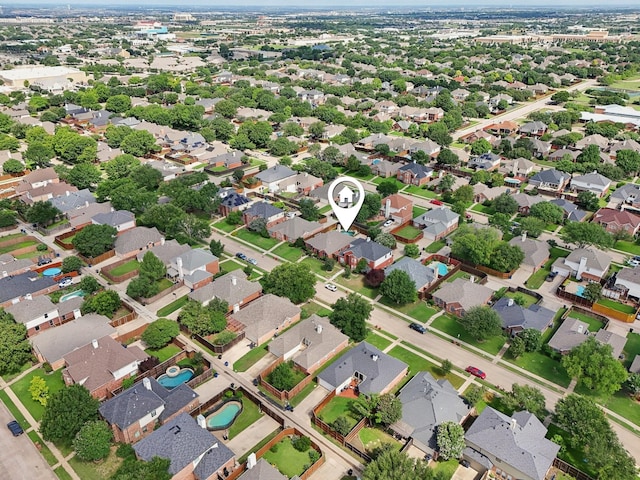 9718 Prestmont Pl, Frisco, TX 75035 - aerial overview of property's location with nearby suburban area