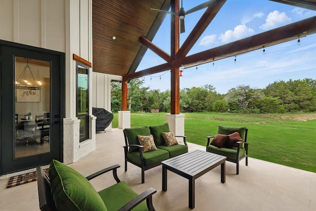 1020 Sky Rd, Weatherford, TX 76087 - view of patio with outdoor lounge area and a grill