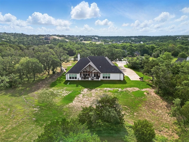 1020 Sky Rd, Weatherford, TX 76087 - aerial view of property and surrounding area with a forest