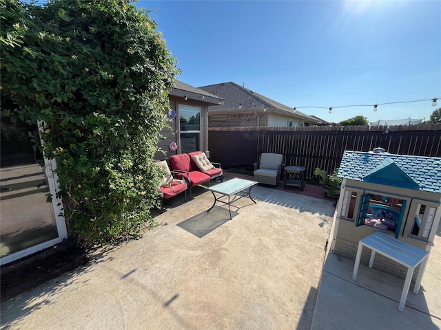 328 Foxhunter St, Fort Worth, TX 76131 - view of patio / terrace featuring outdoor lounge area