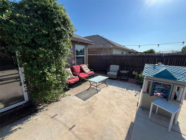 328 Foxhunter St, Fort Worth, TX 76131 - view of patio with an outdoor hangout area