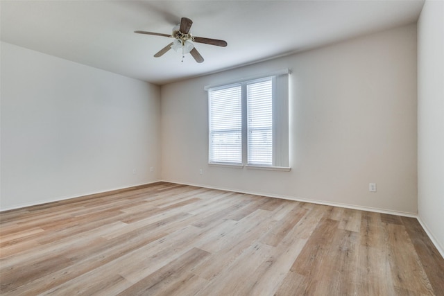 5132 Senator Dr, Fort Worth, TX 76244 - unfurnished room featuring ceiling fan, light wood-style flooring, and baseboards