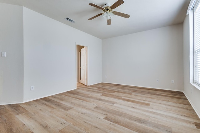 5132 Senator Dr, Fort Worth, TX 76244 - spare room with a ceiling fan, light wood-type flooring, and baseboards