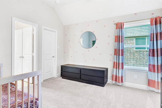 768 Telemark Trl, Frisco, TX 75036 - unfurnished bedroom with carpet flooring, multiple windows, lofted ceiling, and baseboards
