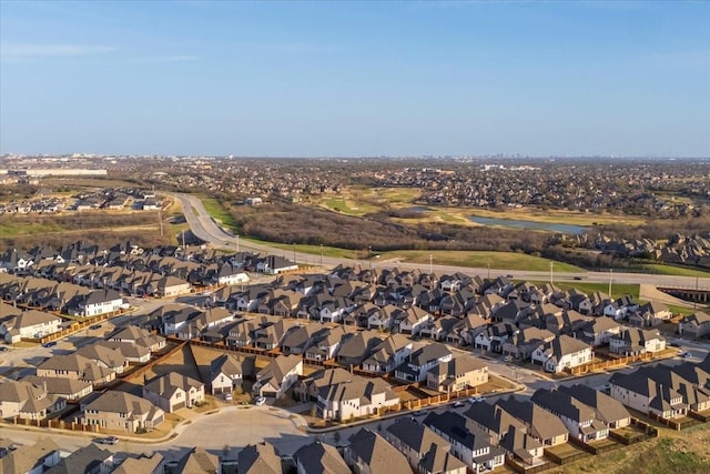 929 Lady Tessala Ave, Lewisville, TX 75056 - aerial view of property and surrounding area with nearby suburban area and a large body of water