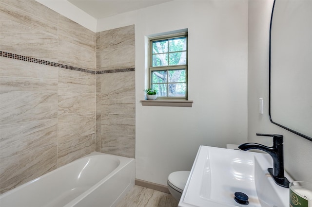 2000 Bettibart St, Fort Worth, TX 76134 - bathroom featuring wood finished floors, shower / bath combination, and vanity