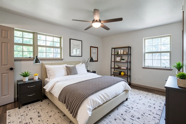 2000 Bettibart St, Fort Worth, TX 76134 - bedroom with light wood-style floors and a ceiling fan