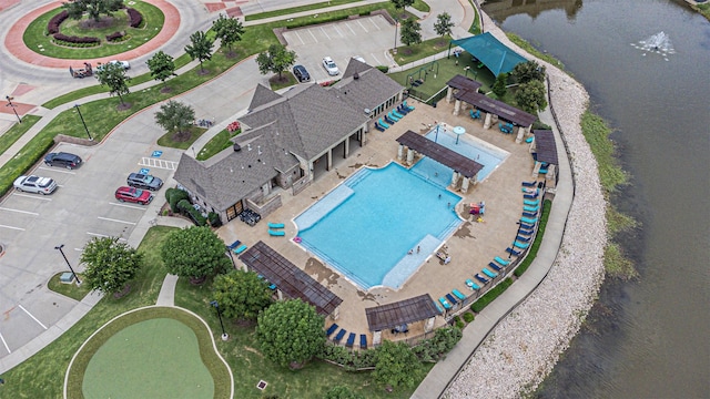 2923 Ash Ave, Melissa, TX 75454 - aerial view of a large body of water and a pool area