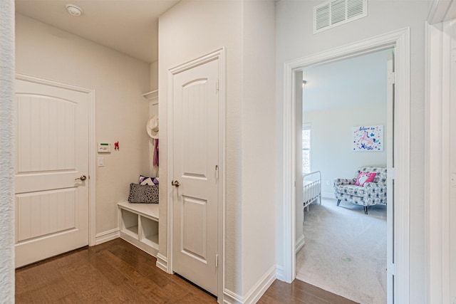 2923 Ash Ave, Melissa, TX 75454 - mudroom featuring dark wood finished floors and baseboards