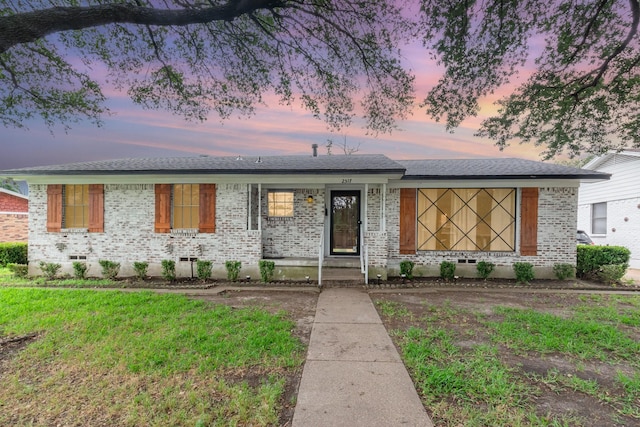 2517 Blanton St, Dallas, TX 75227 - ranch-style house featuring brick siding and a shingled roof