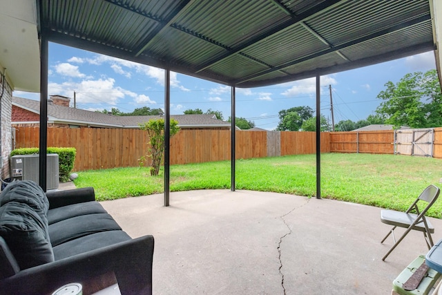 2517 Blanton St, Dallas, TX 75227 - view of patio / terrace featuring central AC unit