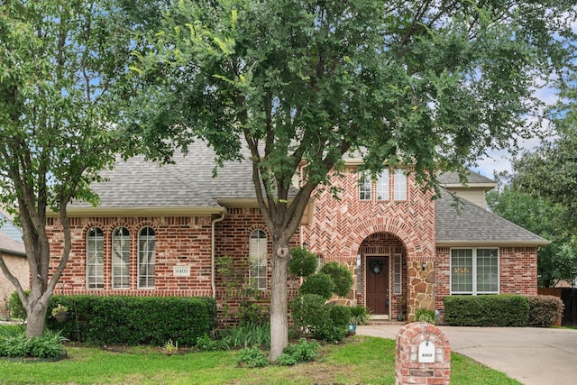 6405 Baycrest Cir, Sachse, TX 75048 - view of front facade featuring roof with shingles and brick siding