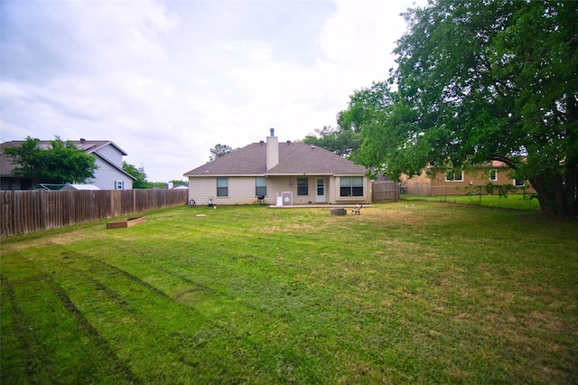 618 Matador Dr, Oak Point, TX 75068 - rear view of property with a chimney and a patio area