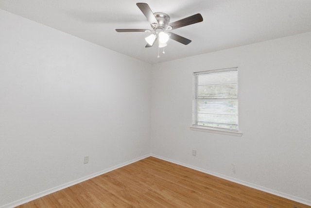 805 S Rusk St, Weatherford, TX 76086 - spare room with light wood-type flooring, baseboards, and ceiling fan