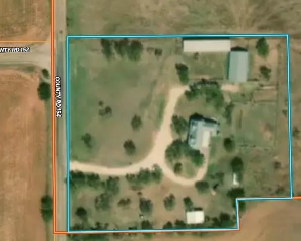 3017 County Road 154, Tuscola, TX 79562 - map / location with property parcel outlined