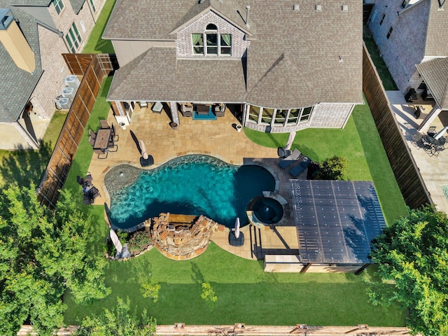 7363 Calla Lilly Ln, Frisco, TX 75034 - aerial view of property and surrounding area featuring a pool area