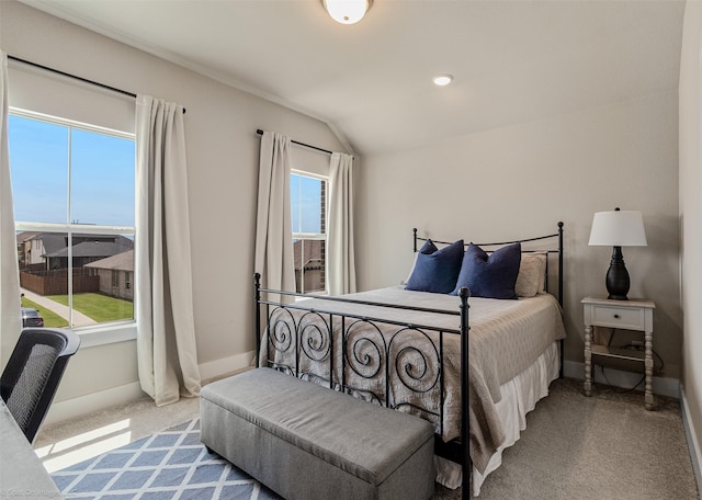 752 Fletcher Dr, Fate, TX 75087 - bedroom with carpet floors, lofted ceiling, and baseboards