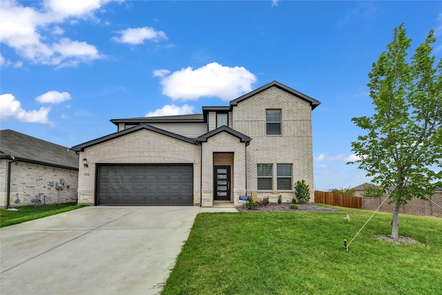9100 Cacti Ct, Fort Worth, TX 76036 - view of front facade with brick siding, a garage, and concrete driveway