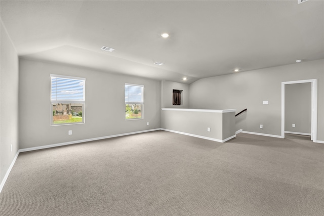 9100 Cacti Ct, Fort Worth, TX 76036 - carpeted spare room featuring lofted ceiling, baseboards, and recessed lighting