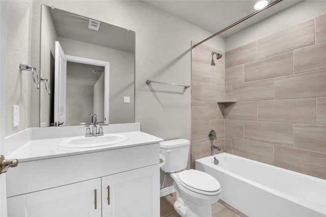 9100 Cacti Ct, Fort Worth, TX 76036 - full bathroom with vanity, toilet, and shower / tub combination